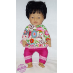 2-delig setje bloem fuchsia